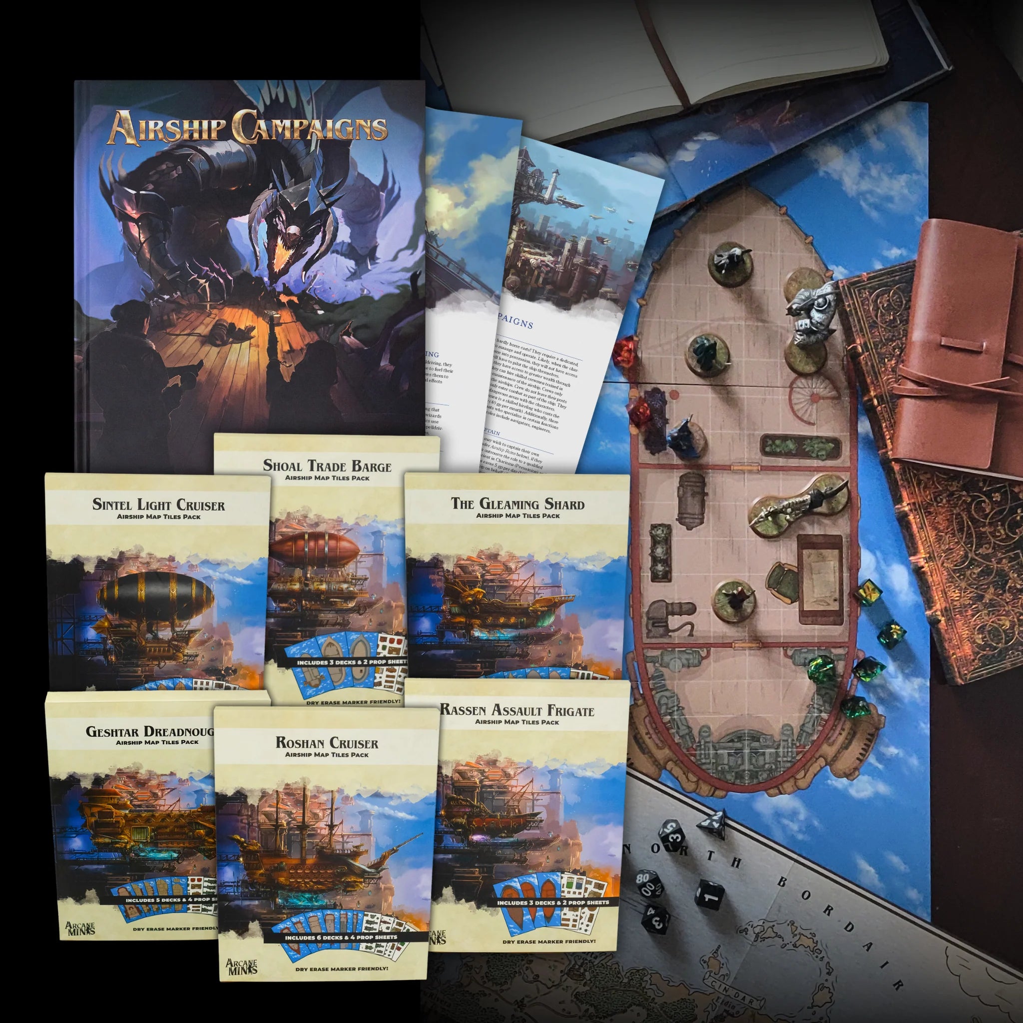 Airship Campaigns (Hardcover Book + PDF) + Airship Map Tiles Bundle